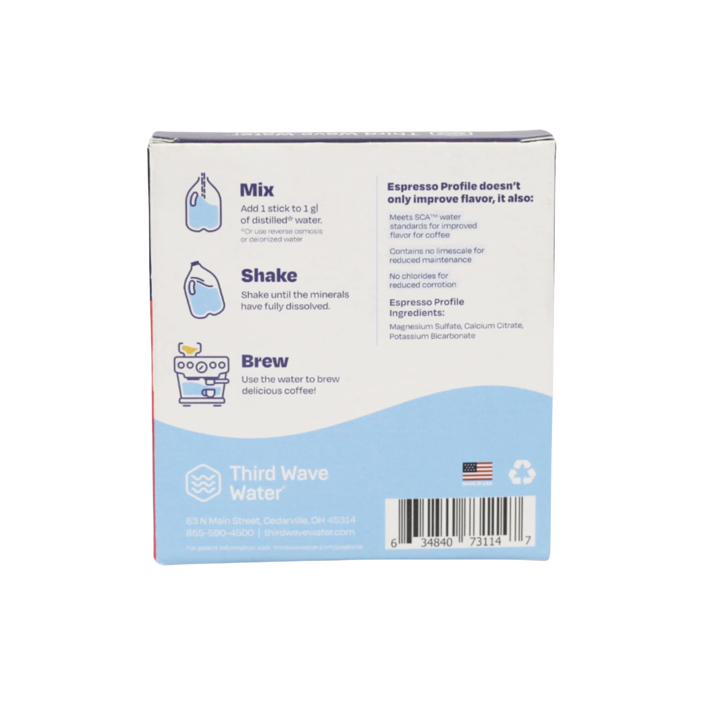 Espresso Machine Profile Mineral Blend - One Gallon Sticks