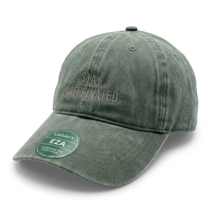 STAY CAFFEINATED Hats (Green)