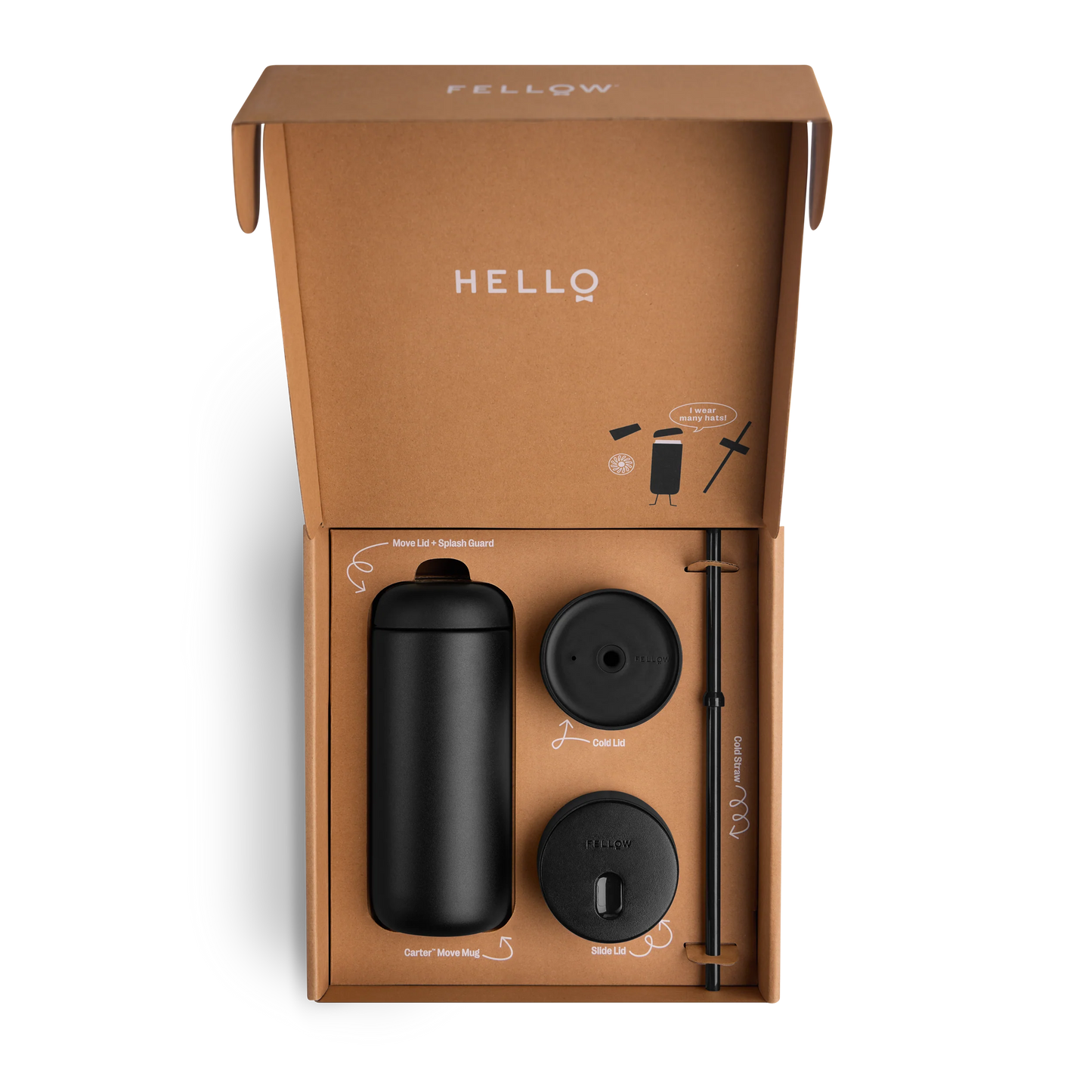 Carter Travel Mug 3-in-1 Lid System Matte Black