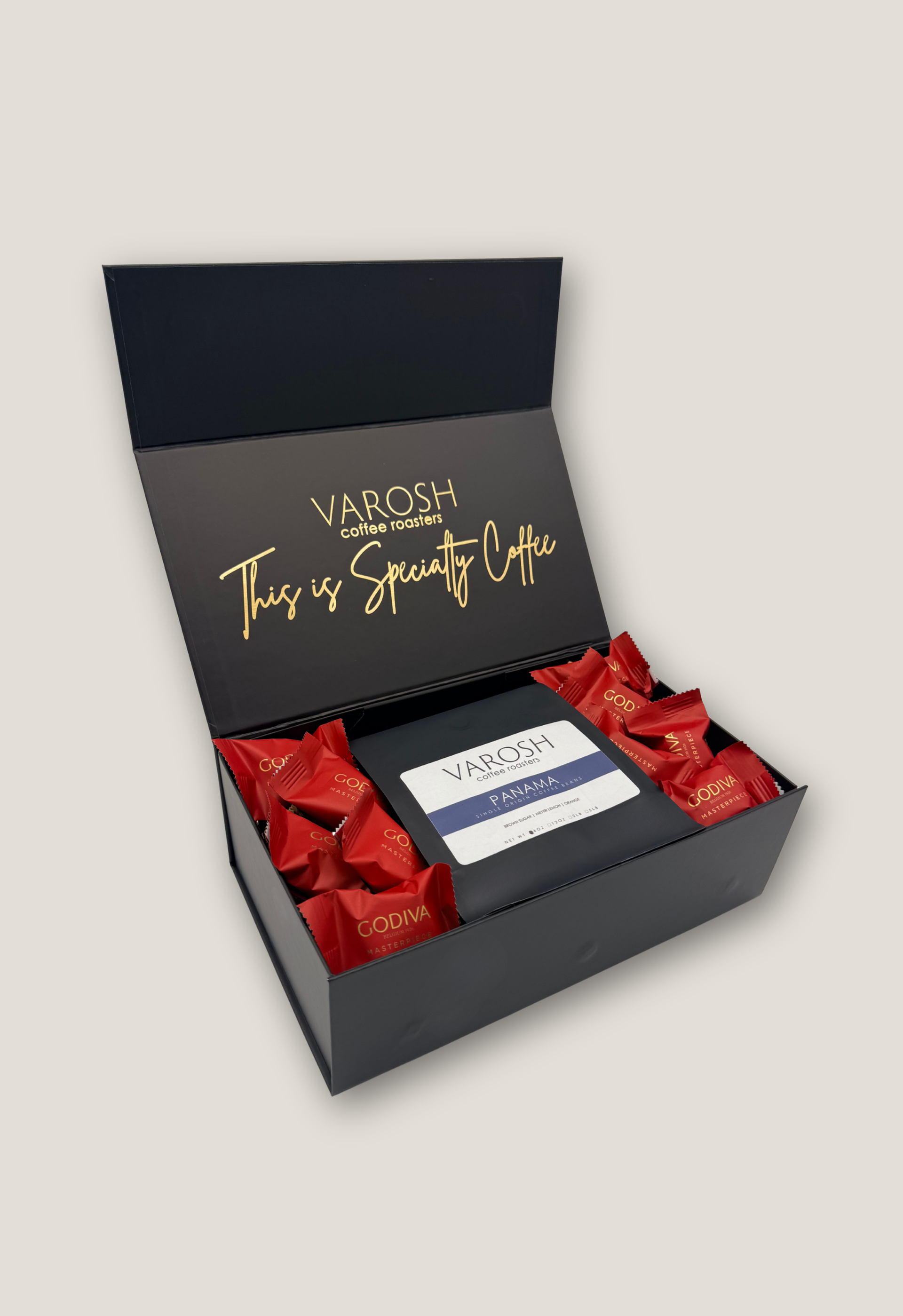 Coffee & Godiva Milk Chocolate Gift Set – VAROSH Coffee Roasters