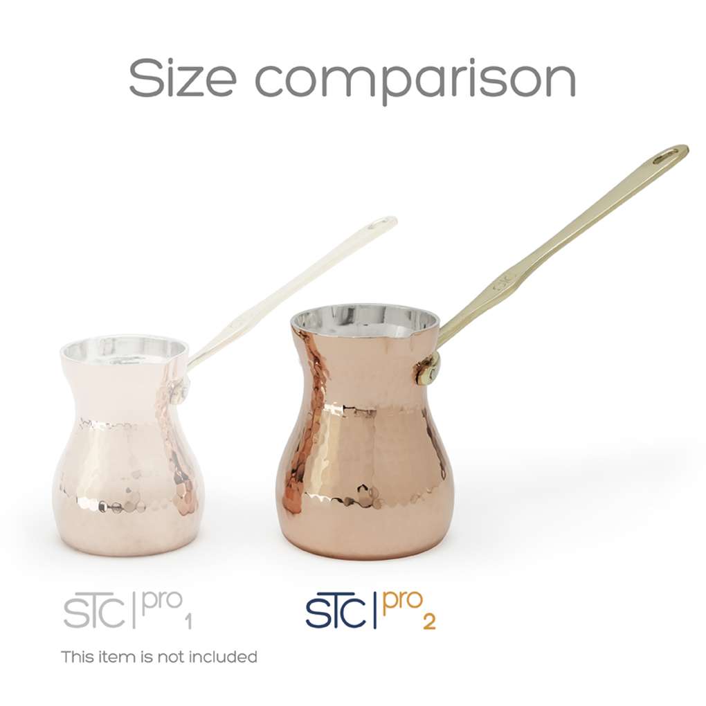 STC Pro 2 Handcrafted Copper Cezve Ibrik Pot for 2 cup
